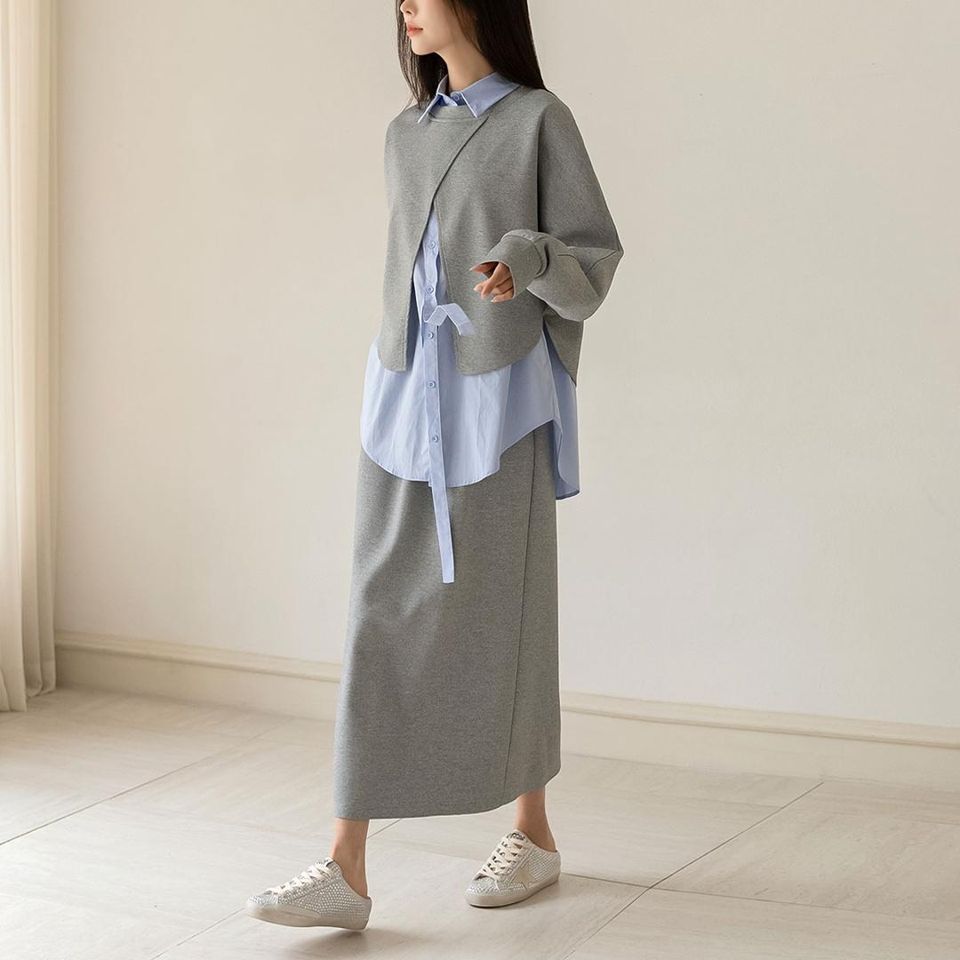 [55-77반] 볼레로티+셔츠+스커트 3종set