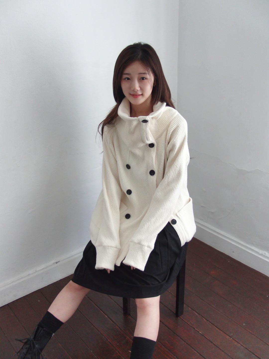 Double button cardigan, cream