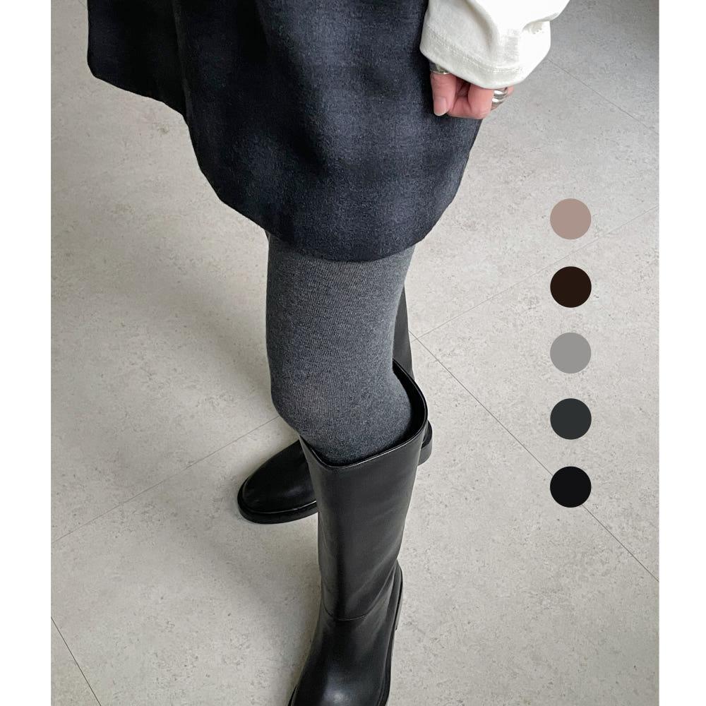 국내산 무지 면 타이즈 스타킹 (베이지 브라운 멜란지 그레이 차콜 회색 블랙)