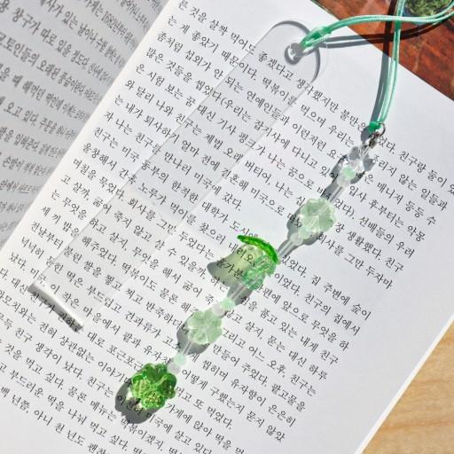 행운가득 비즈책갈피 북마크