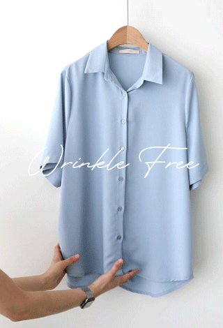 마리앙플러스 슈가링 반팔 블라우스 Z134