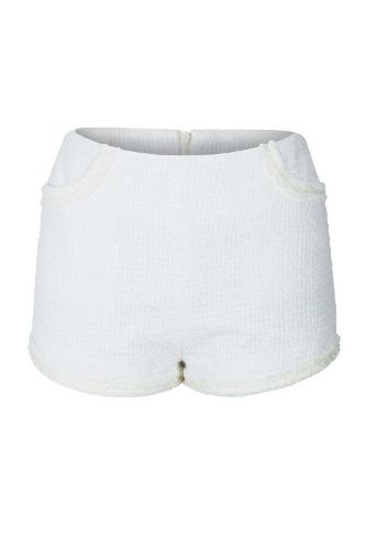 HOOKED TWEED SHORTS [WHITE]