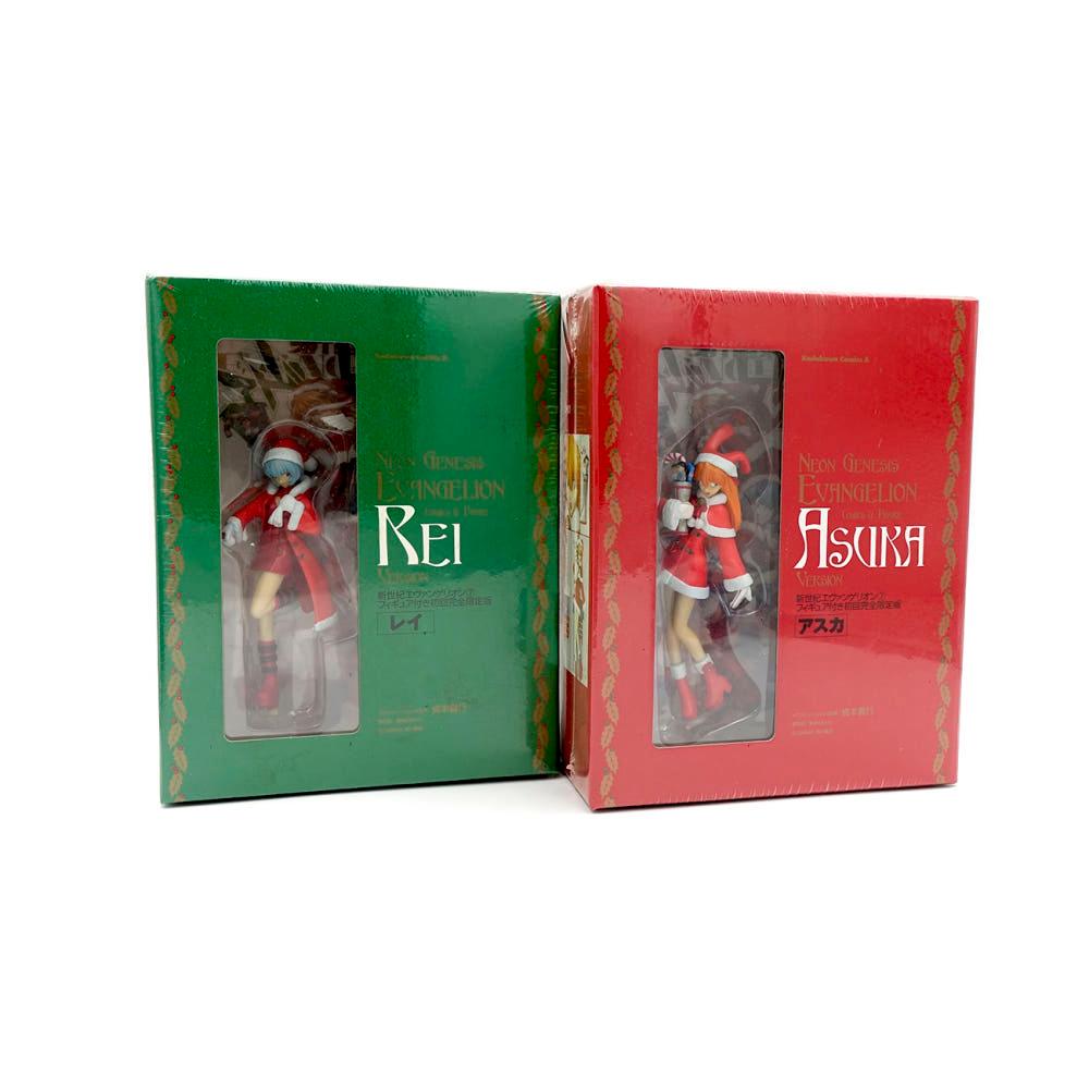에반게리온 아야나미 레이 아스카 산타 피규어 2종세트 미개봉 새제품