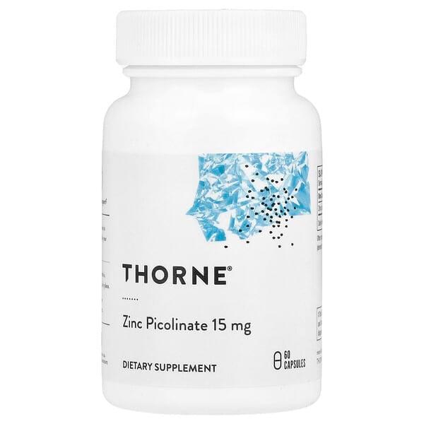 Thorne, 징크피콜리네이트, 15mg, 캡슐 60정