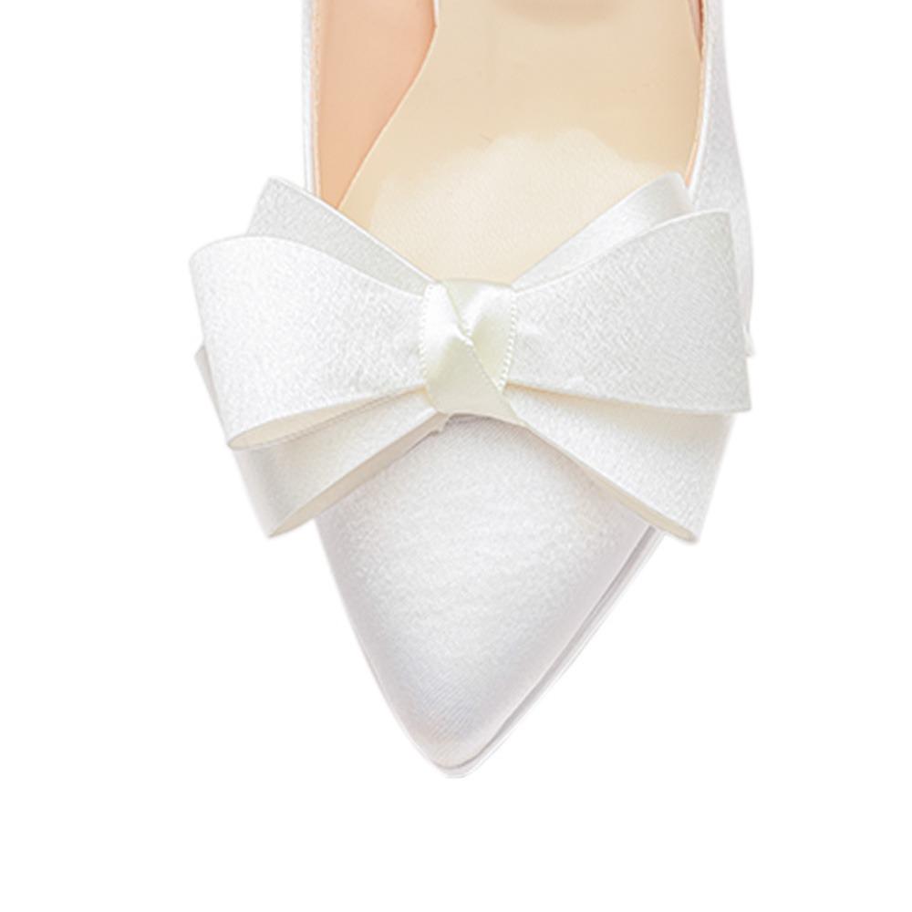 더블리본 구두 코사지 (백아이보리) 2P SBL0008C