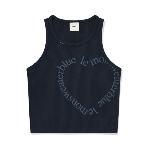 [7차 리오더] Chuck LSB Heart Logo Sleeveless T-Shirt, Navy