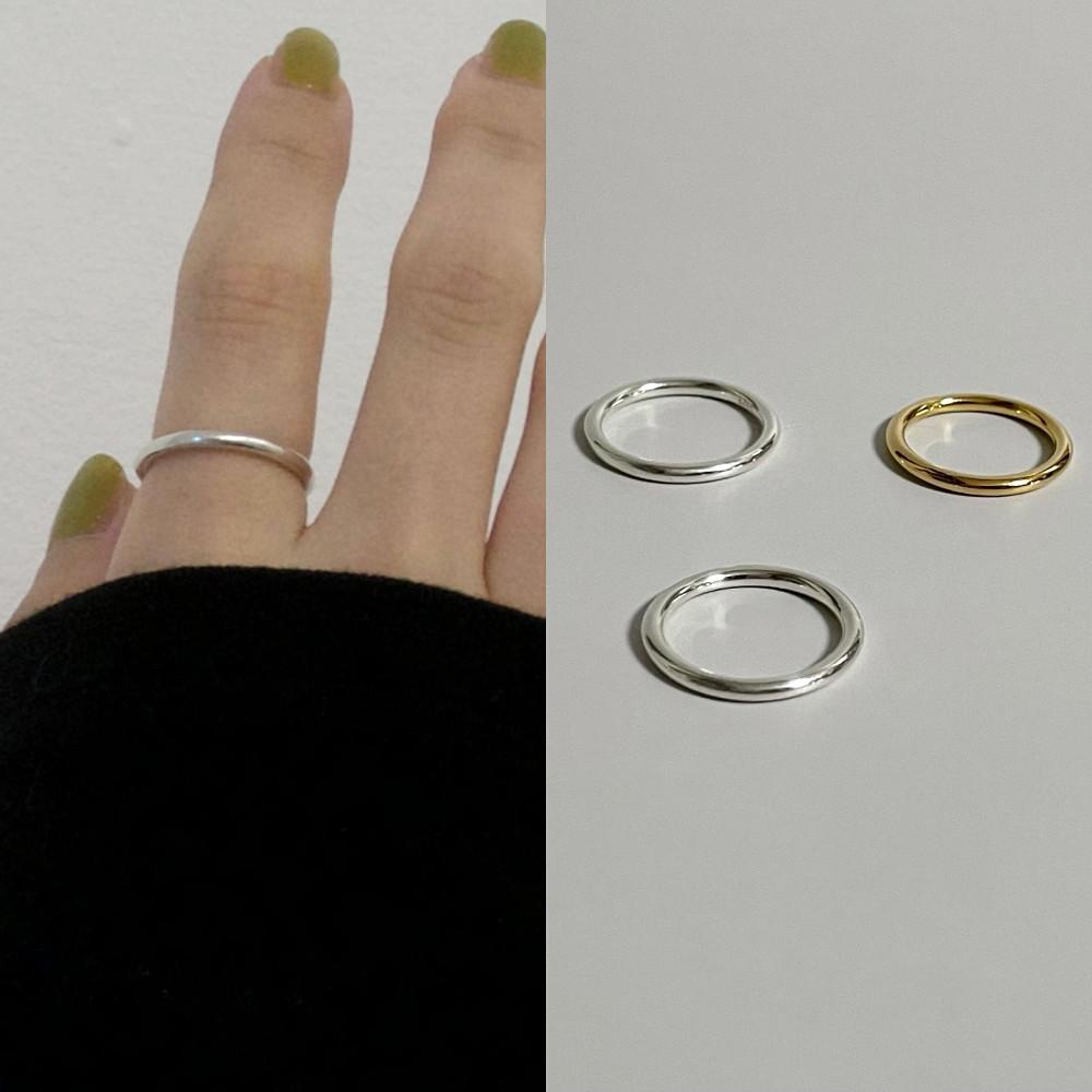 silver925 베이직 데일리 반지 (2 colors)