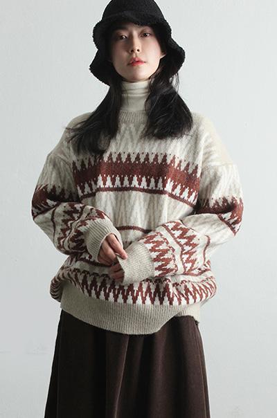 loose fit ethnic knit