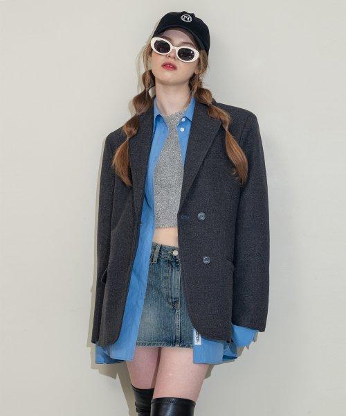 CHUCK WOOL OVER JACKET _ CHARCOAL