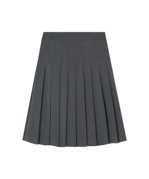 PLEATS MIDI SKIRT (LIGHT GREY)
