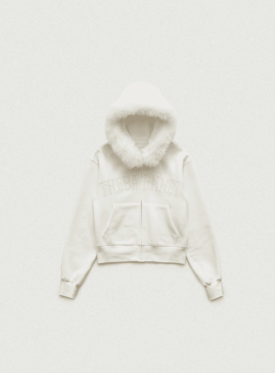 Furry Sweat Zip-Up Hoodie Jacket_Ivory [1월 초 순차 배송]