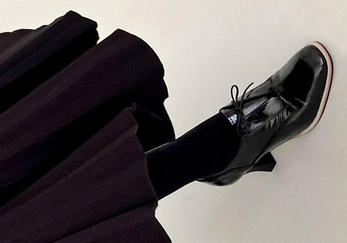 Tie Loafer Glossy Retro CowBlack 타이 로퍼 글로시 레트로 카우블랙