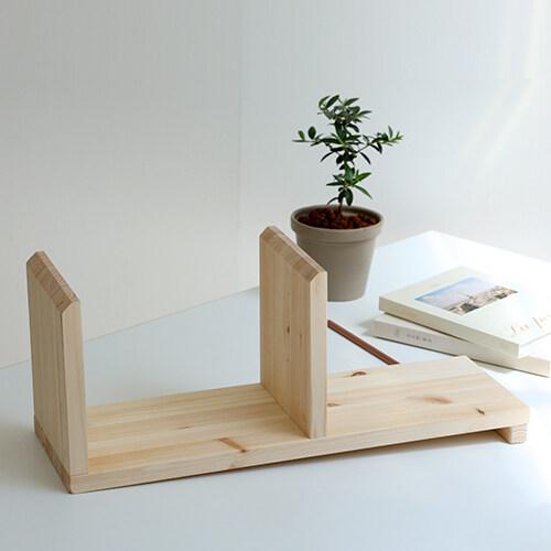 2칸 원목 책꽂이