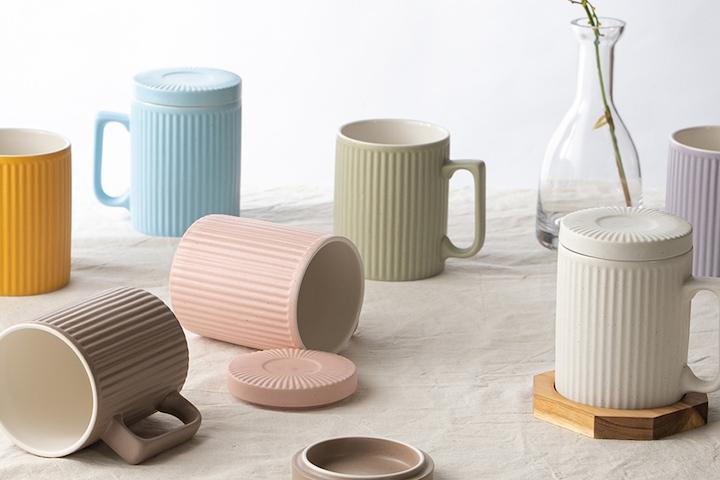 Mano 데일리 뚜껑 머그컵 350ml 홈카페 머그잔