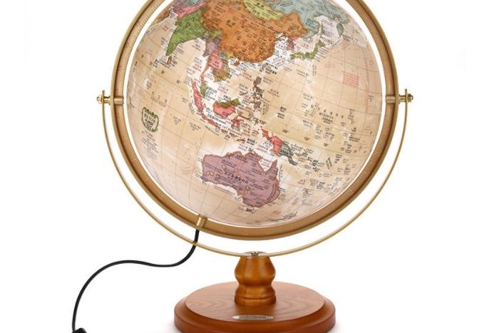LED 등 브라운 지구본 320-GPL2