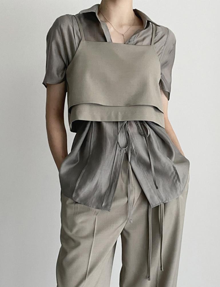 듀얼 뷔스티에 블라우스 [2color]