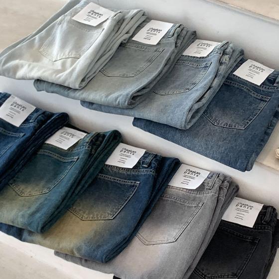 고고싱 [9컬러🤎워싱감극찬청바지] 브러쉬 워싱 데님 와이드 팬츠 (빈티지,난스판,YKK,기장별)