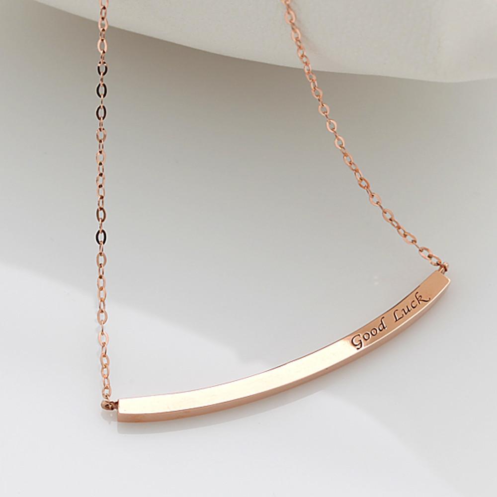 14K 커브스틱 이니셜목걸이