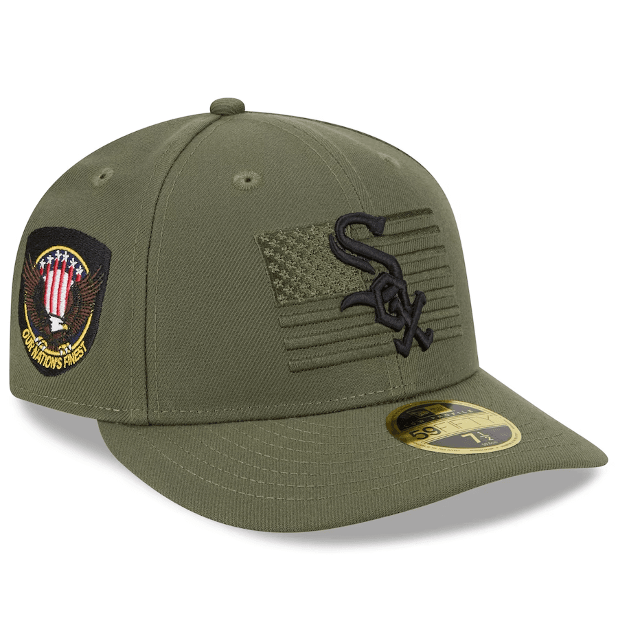 Men's Chicago White Sox  New Era Green 2023 Armed Forces Day Low Profile 59FIFTY Fitted Hat
