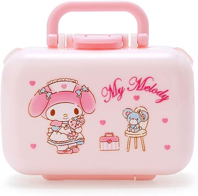 Sanrio 599531 Medicine Case, Pill Case, Supplement Case, Blueberry, Live, Shikatsu Bandage, Pink, Polypropylene, My Melody, My Melody, Includes Inner Lid