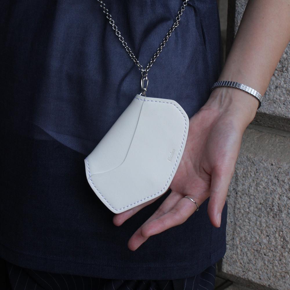 [포캄] 쉘 폴딩 카드지갑 shell card wallet - white (화이트)