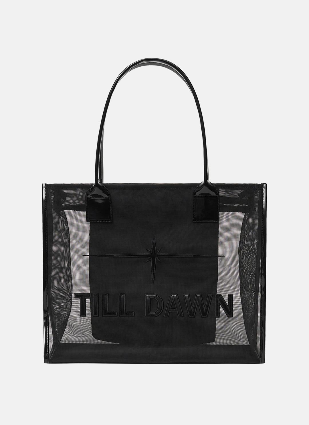 MESH TOTE BAG black