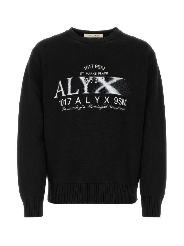 그래픽 로고 코튼 니트탑