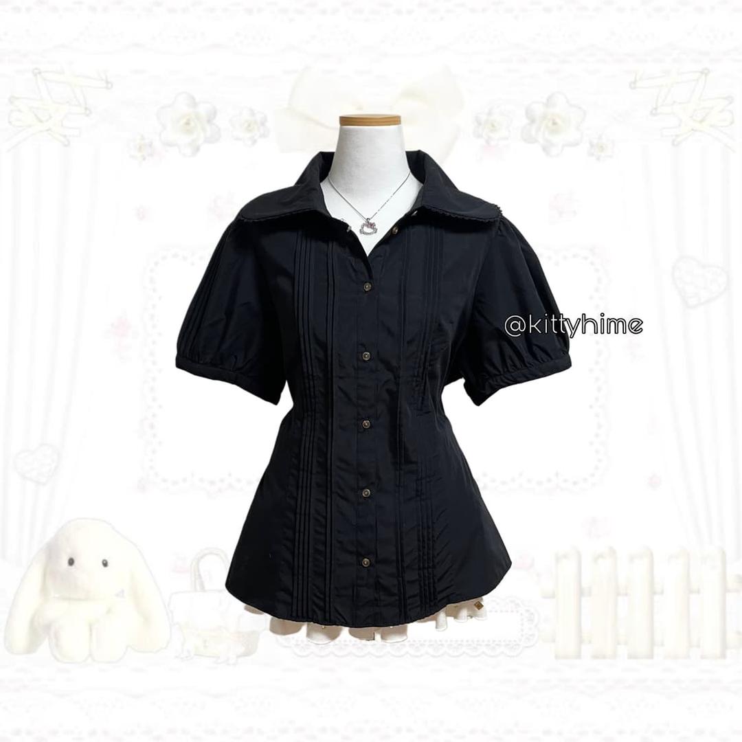 공겜여주st 블랙 홍콩 블라우스 (새상품)  | 후루츠패밀리