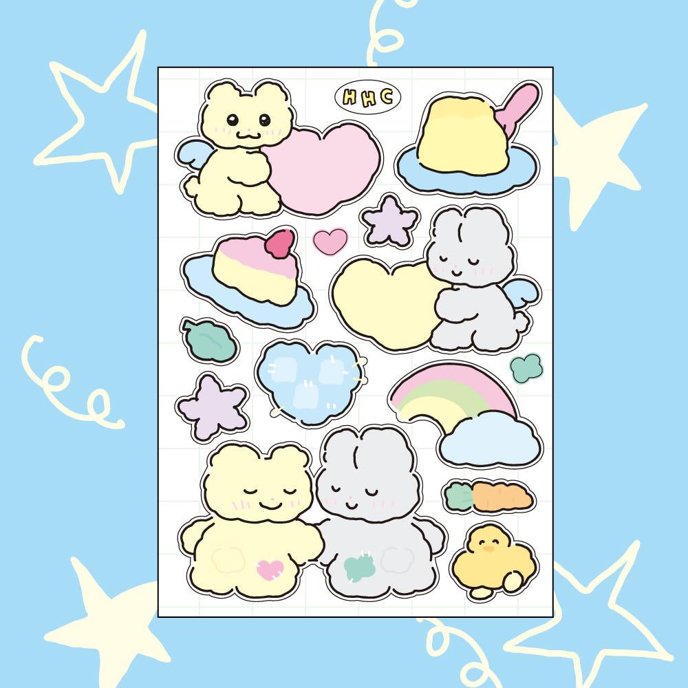 플러피 모조지 라벨 스티커