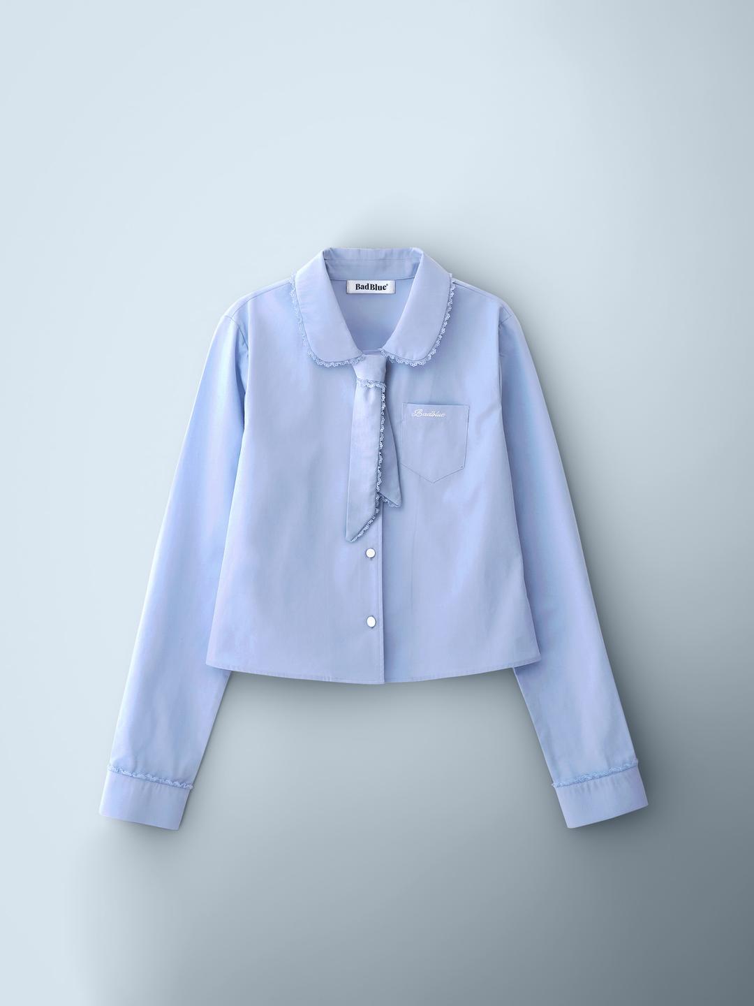 Blooming Tie Shirt Blue