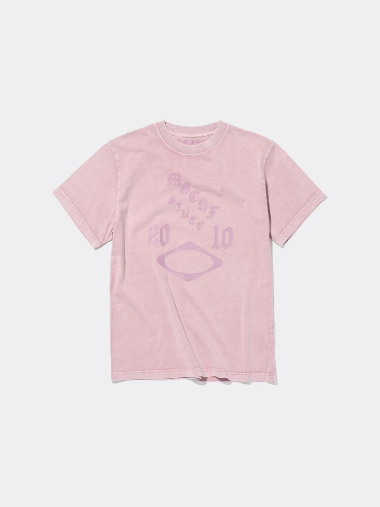 미스치프 RHOMBUS WASHED T-SHIRT-WASHED PINK BROWN