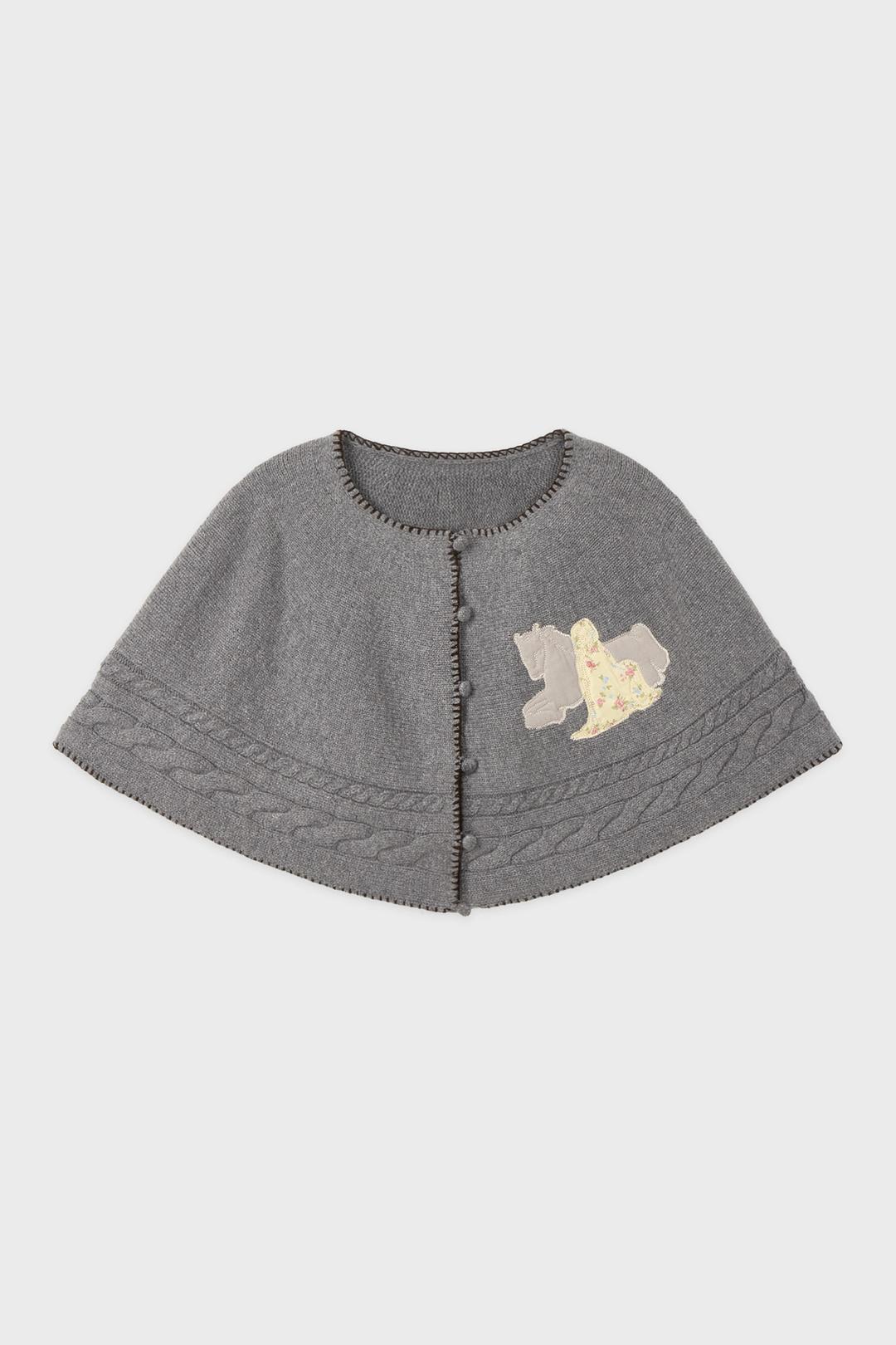 SN Vintage Patchwork Cape (Melange Grey)