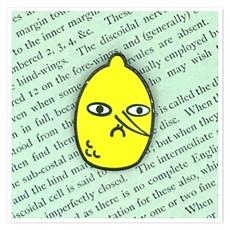 레몬백작뱃지 어드벤처타임 레몬그랩 Lemongrab 금속 애니 핀뱃지 Adventure Time