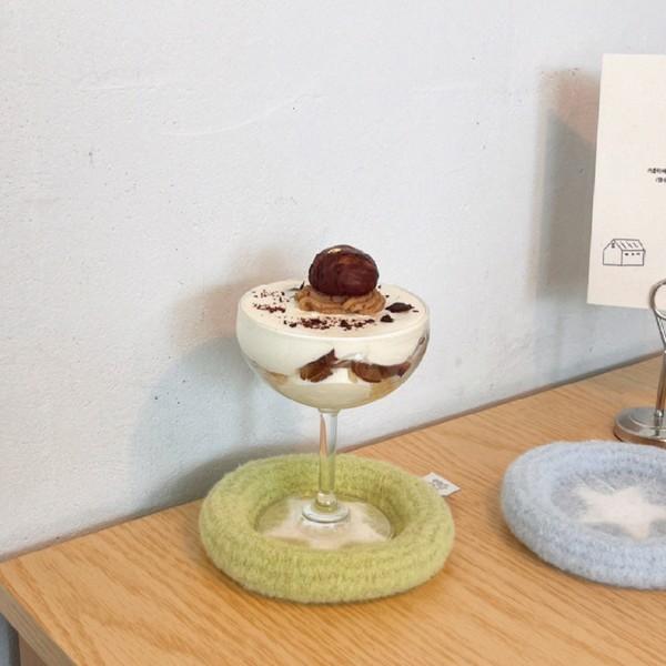 star cushion coaster - matcha