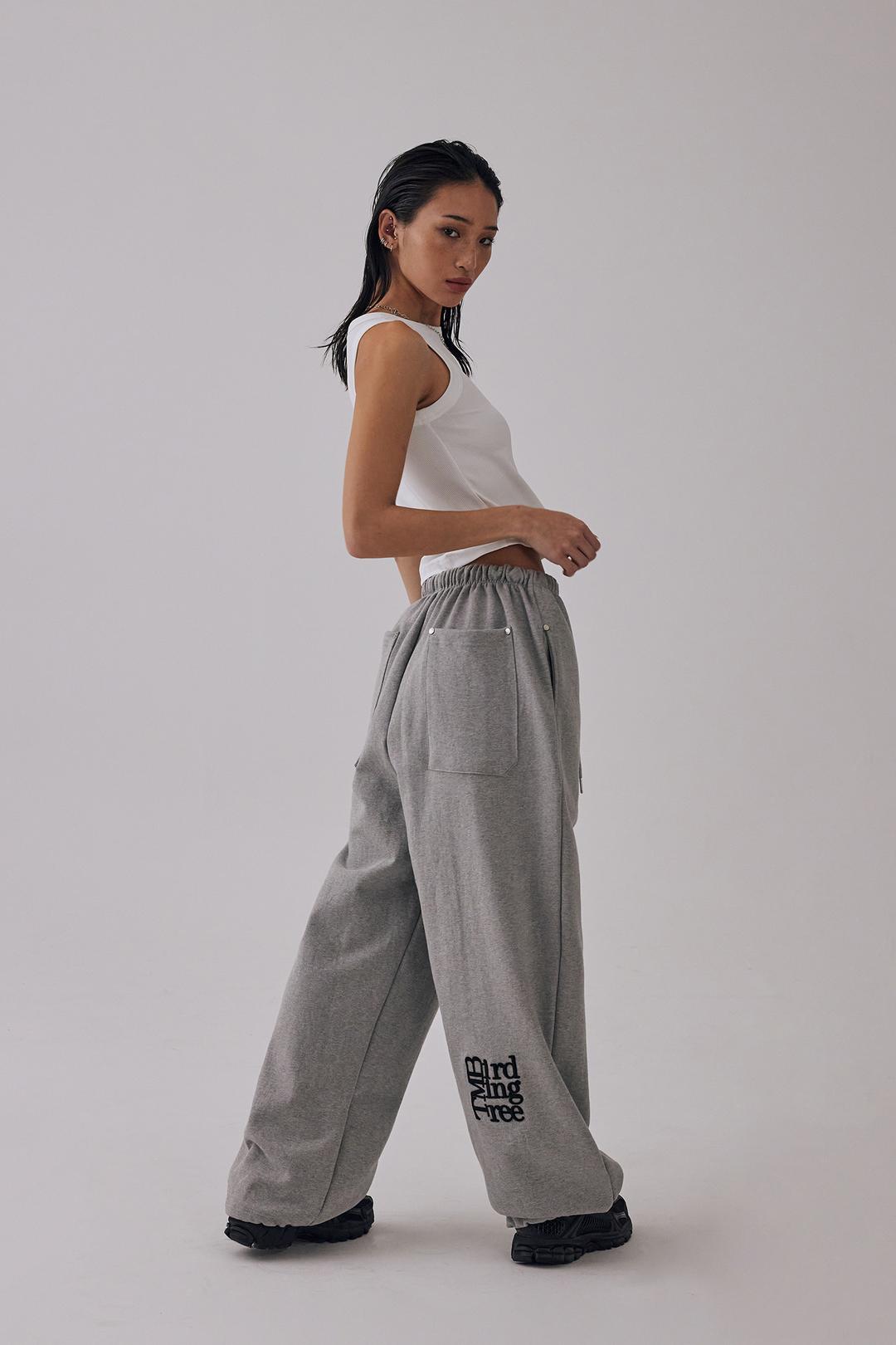 TMB Square Logo Sweat Pants [ Gray ]