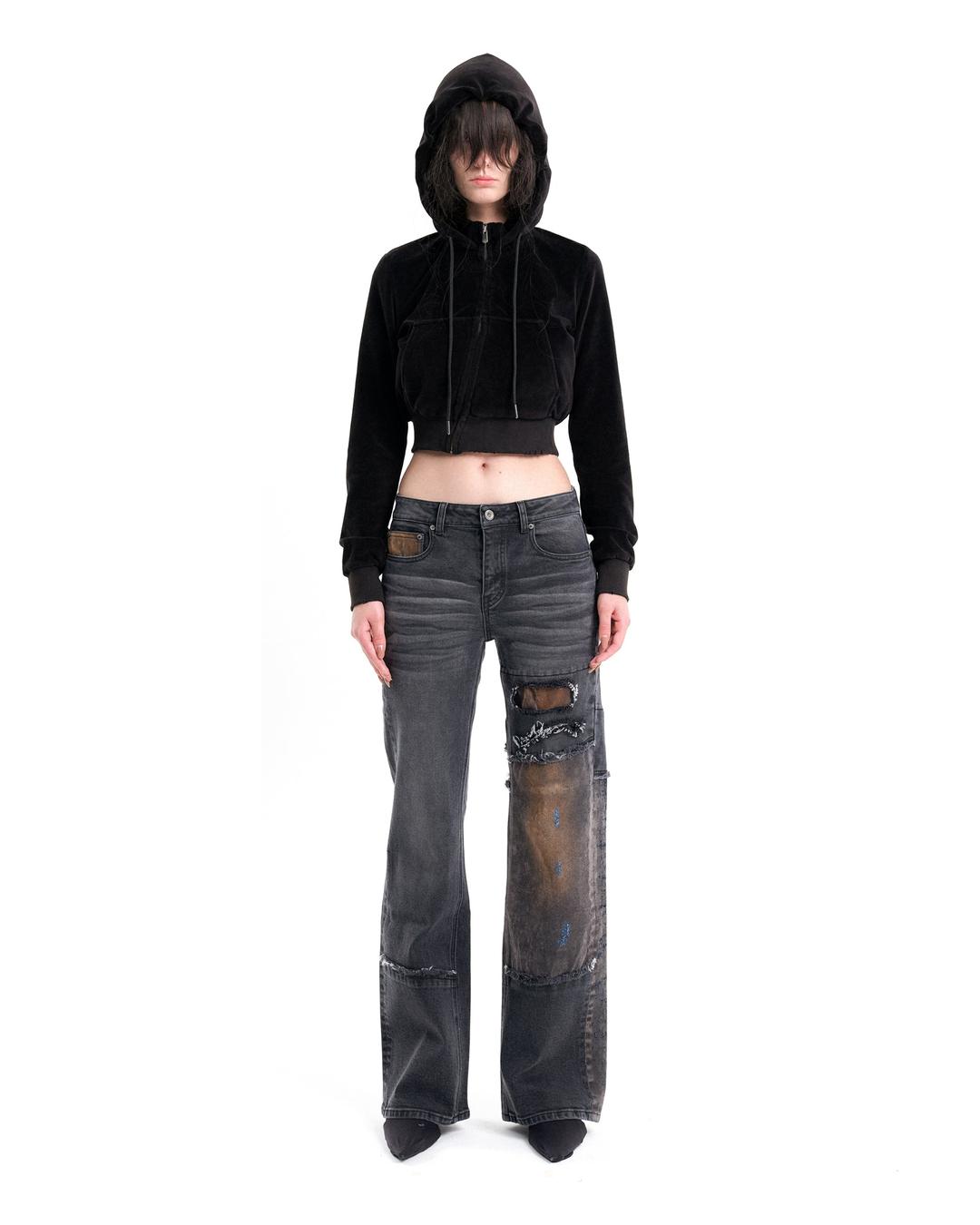 (EMMA) HYBRID BOOTCUT DENIM PANTS / PRE-ORDER - 0 / WASHED BLACK