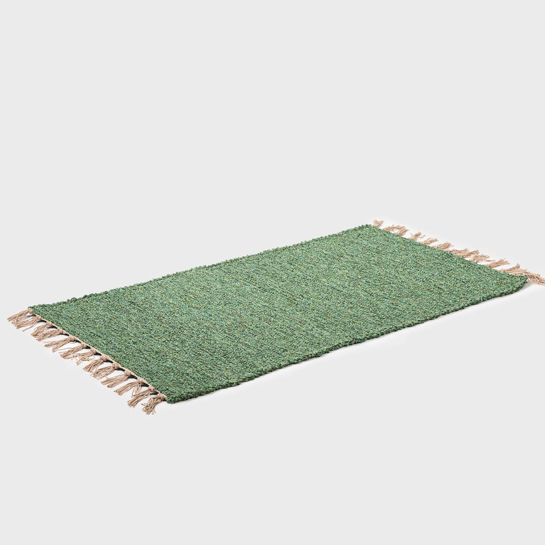 Companhia Loom Plain Colour Rug Light Green