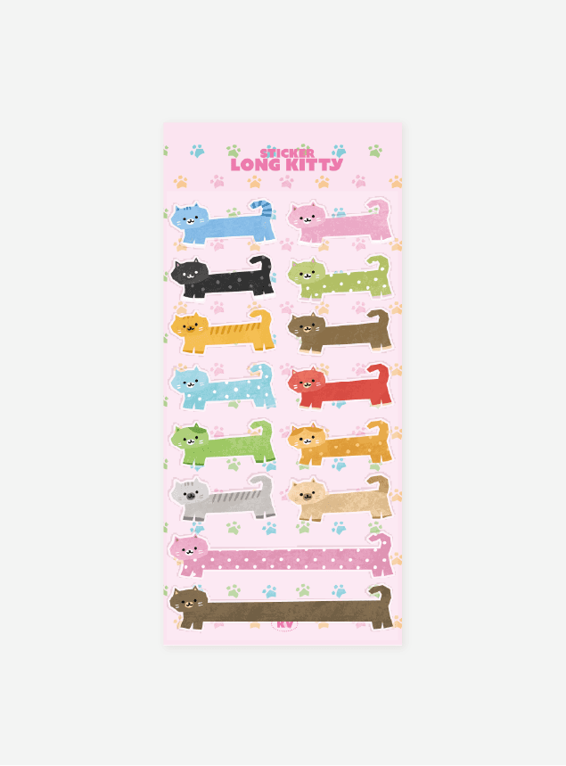 LONG KITTY STICKER