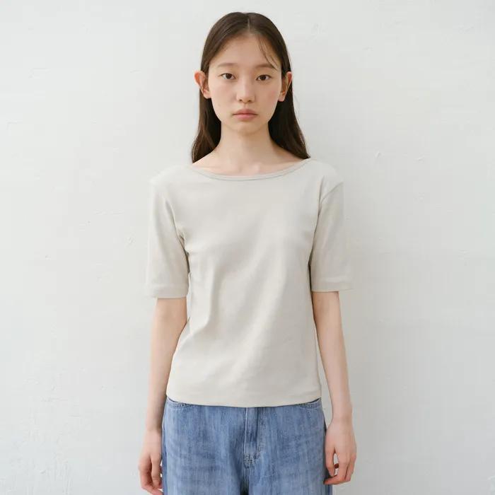 [주리,서지연 착용] Two way half sleeve t-shirt_4colors