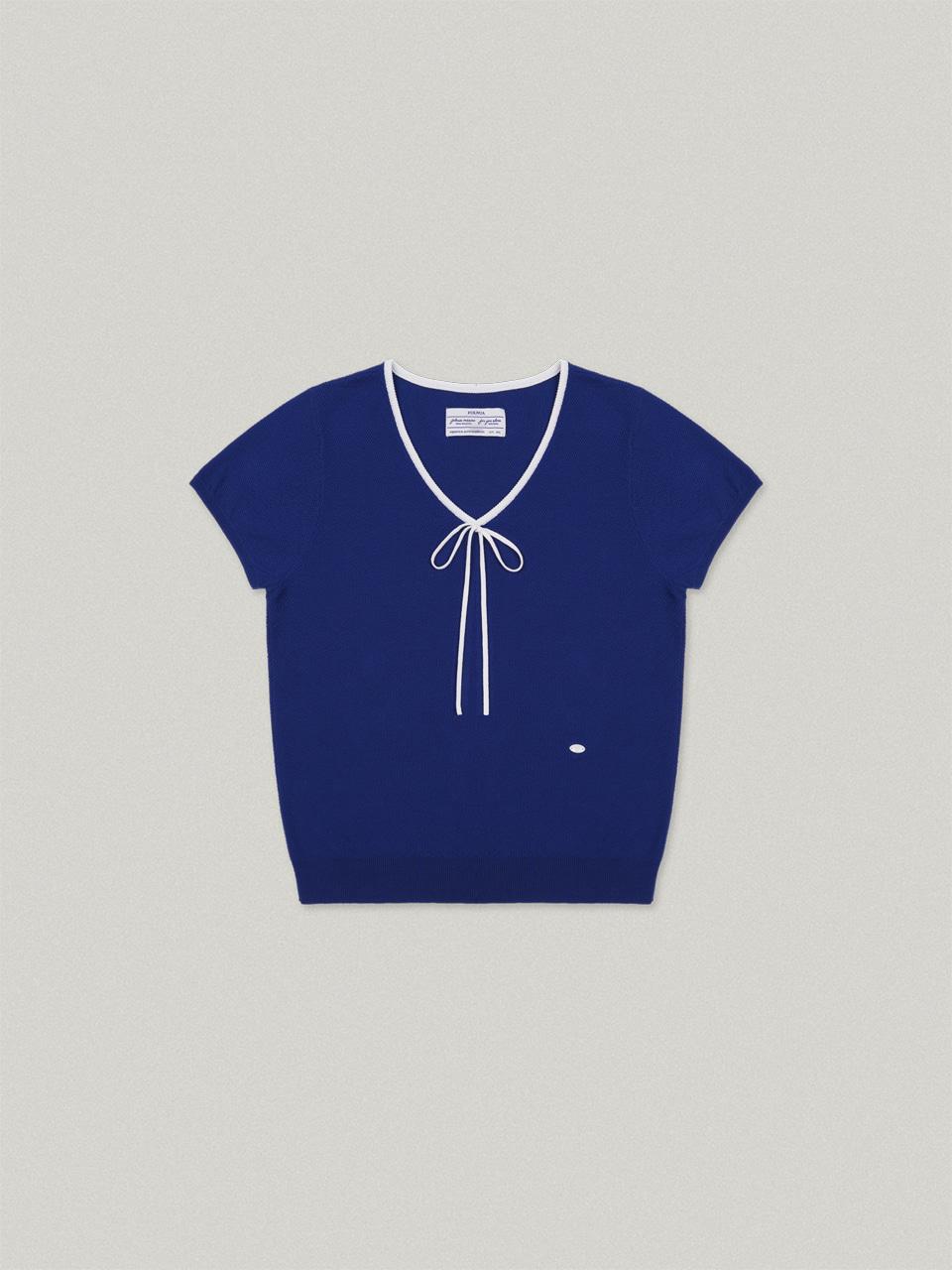 Meli V Neck Knit - Blue멜리 브이넥 니트