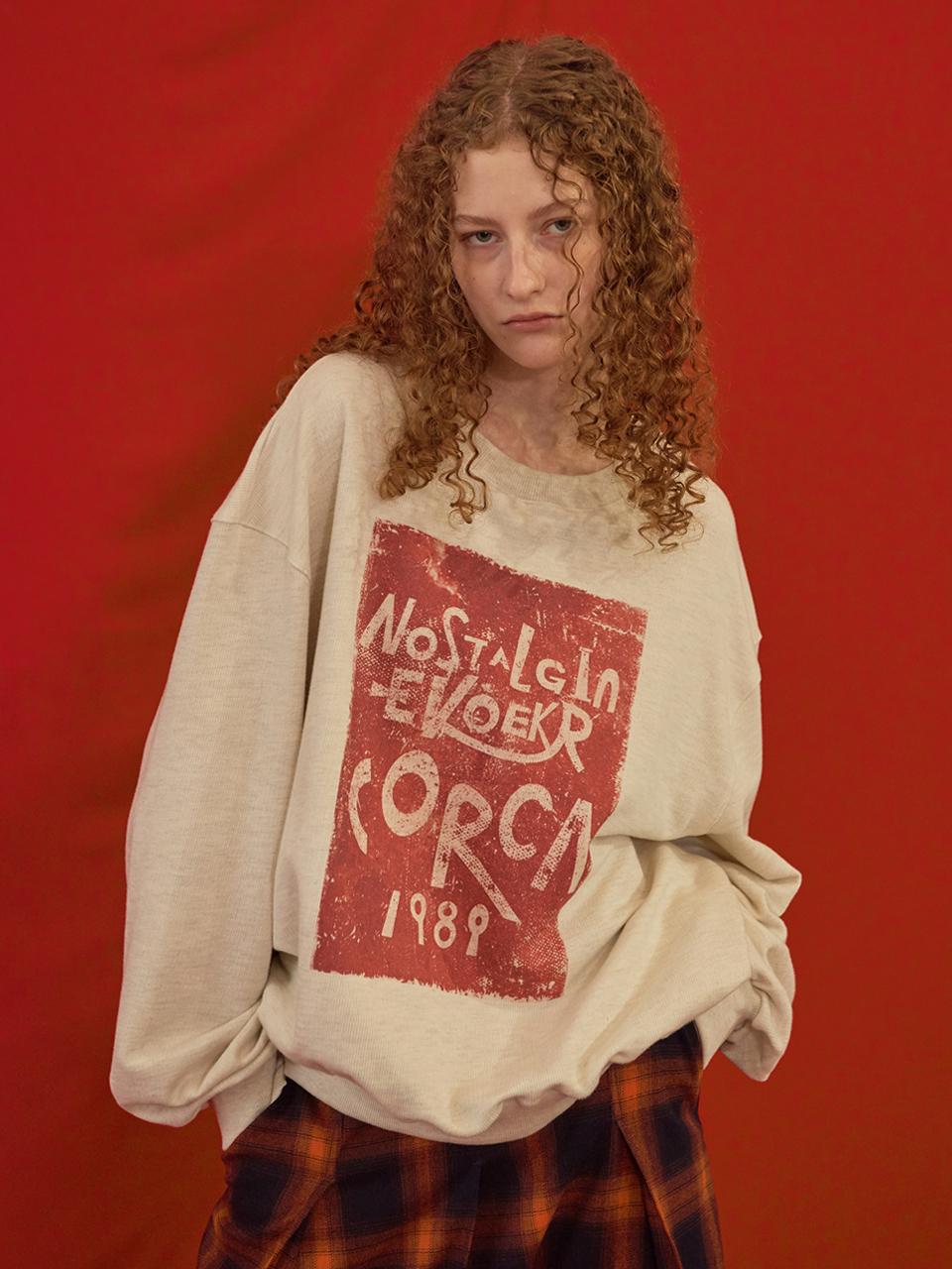 Vintage Graphic Sweatshirt Oatmeal