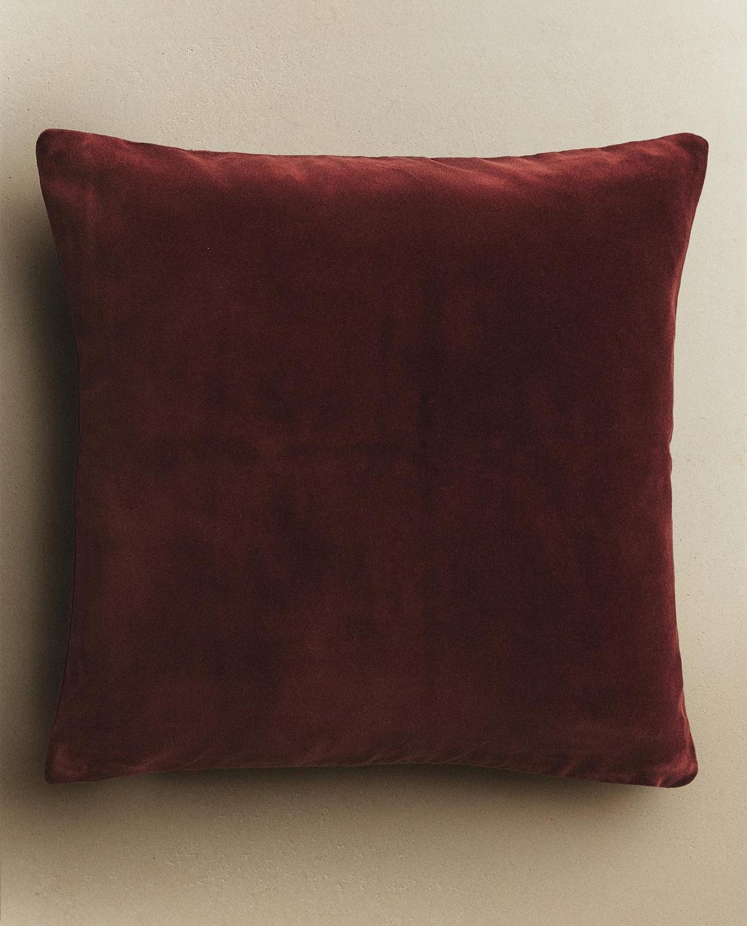 플레인 벨벳 쿠션 커버