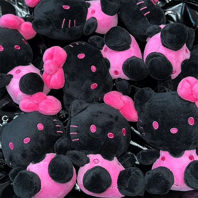 [한정수량/고전키티] 희귀템 단독상품 블랙핑크 키티 인형 가방 키링 가방고리 정품 희귀템 핸드폰줄 열쇠고리 아이폰 갤럭시 에어팟 버즈 스트랩 핸드폰줄 도쿄 하라주쿠 갸루 가방키링