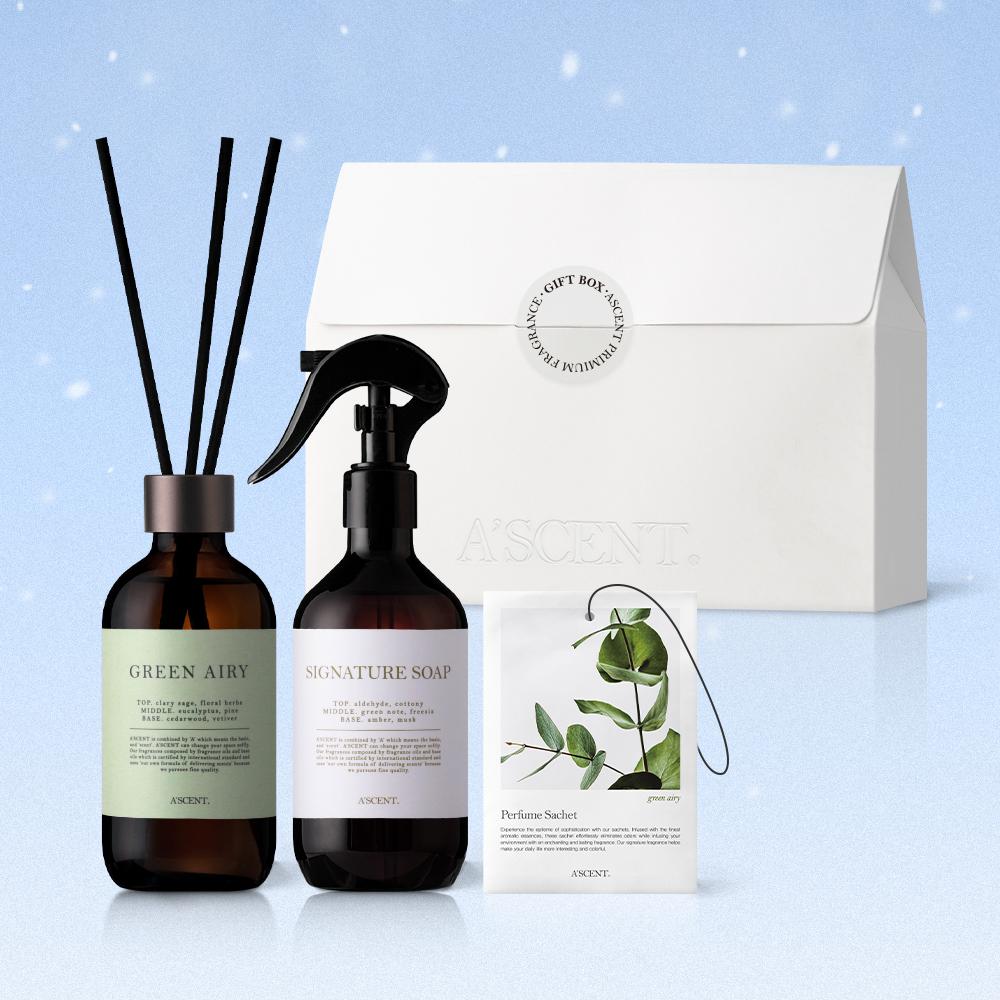에이센트 디퓨저 200ml + 드레스퍼퓸 250ml 2종 + 사쉐 집들이선물ㅣ방향제/결혼/생일/이사/남자/여자/선물