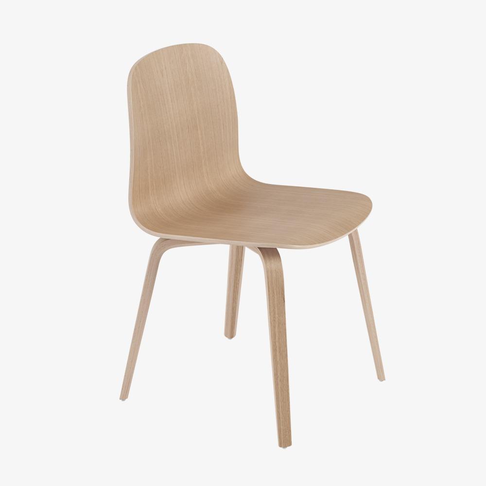 VISU CHAIR WOOD BASE WHITE/OAK