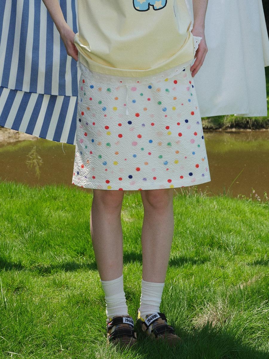 ODD MAKER Colorful Dot Skirt