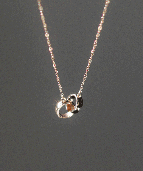 [14k/18k] 트와인 더블 링 목걸이