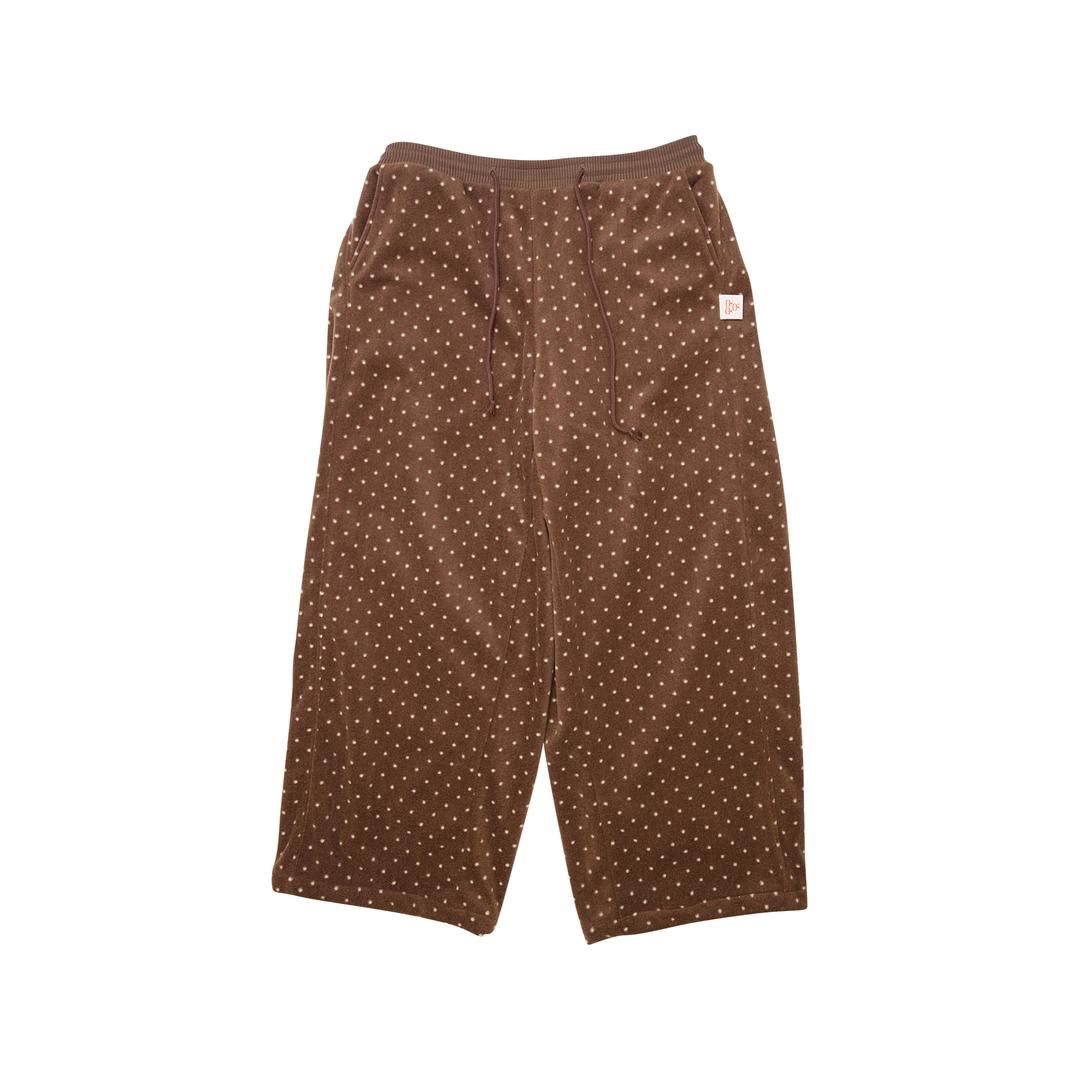 PATTERN FLEECE WIDE SWEAT PANTS-BR