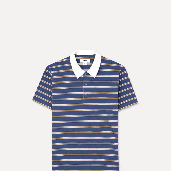 Koa polo shirt blue stripe