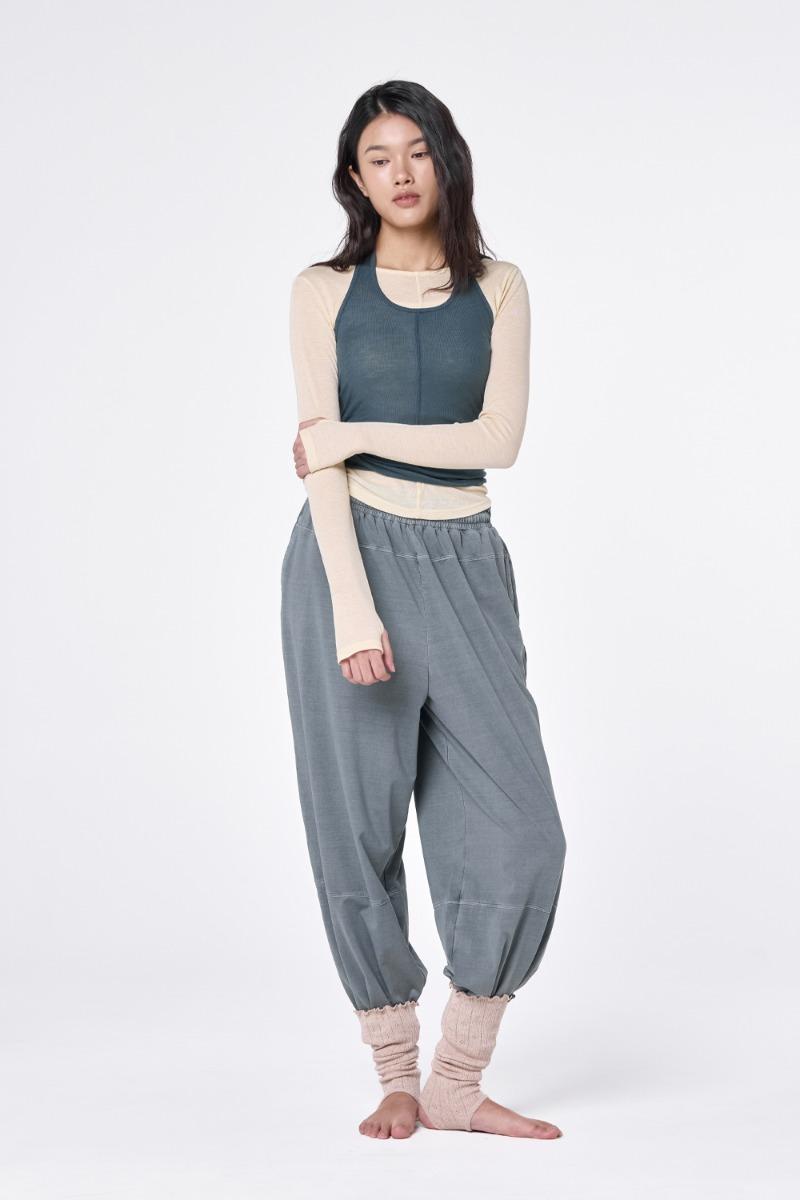 OZPG6034 코튼 스판 코지 조거팬츠 - 스모키 그레이